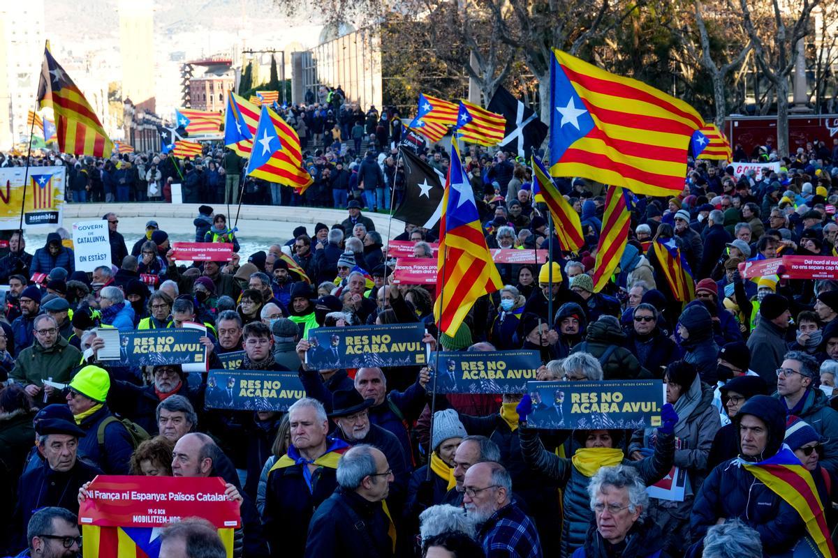 Protestas por la celebración de la cumbre España-Francia en Barcelona