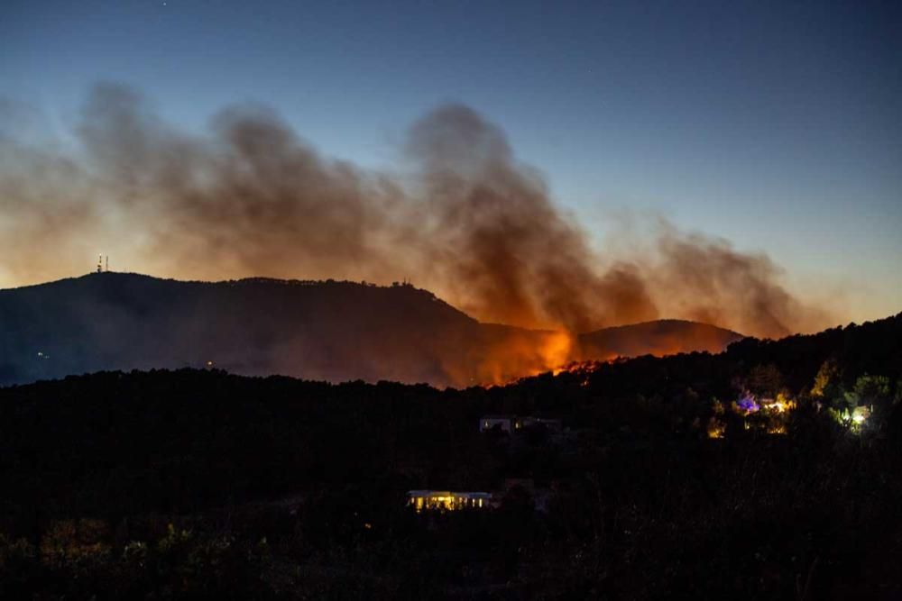 Incendio forestal en Ibiza