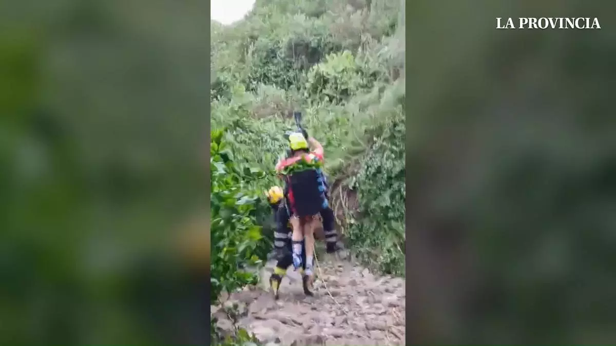 Dos senderistas accidentadas en Tejeda y Santa Brígida son rescatadas en helicóptero