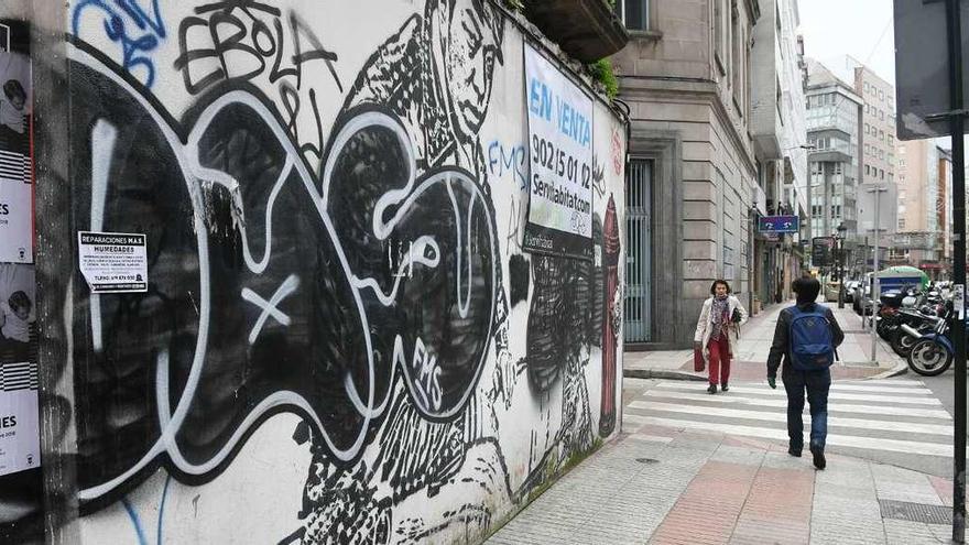 Pintada en una pared de la calle San Andrés.