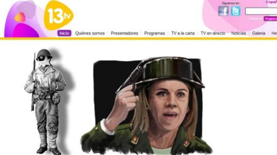 La web de 13tv hackeada.