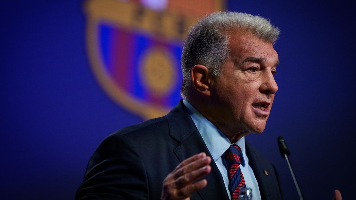 Joan Laporta, president of FC Barcelona during the 2025 Assembly