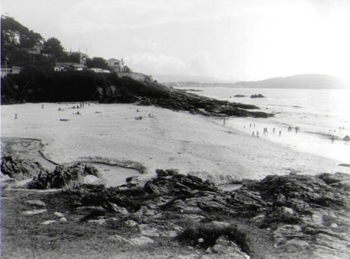 Playa de Saiáns, en Vigo, en 1983.
