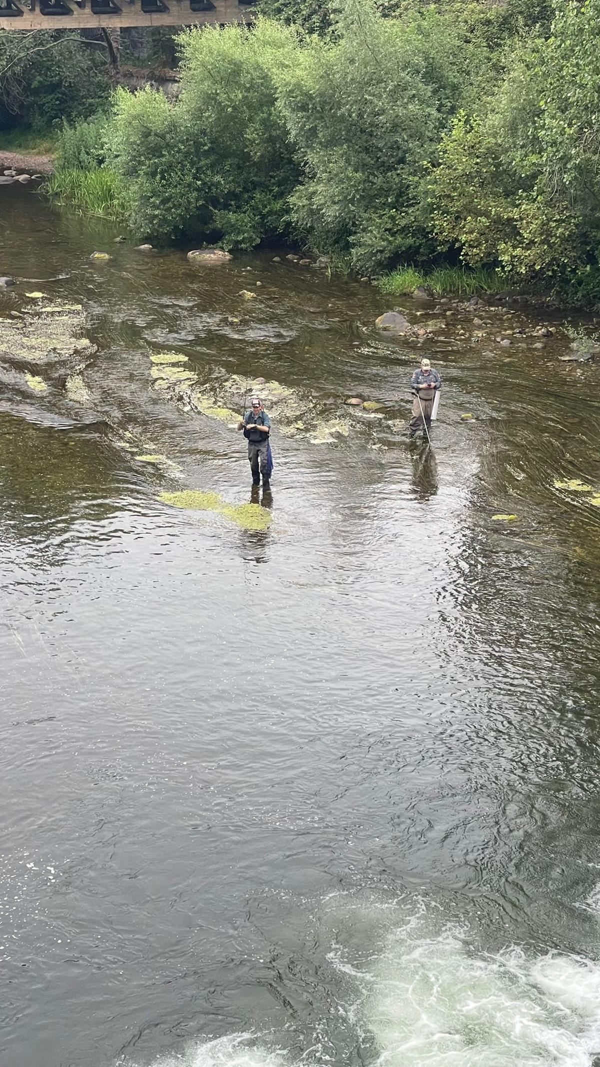 Participantes en la competición de pesca.