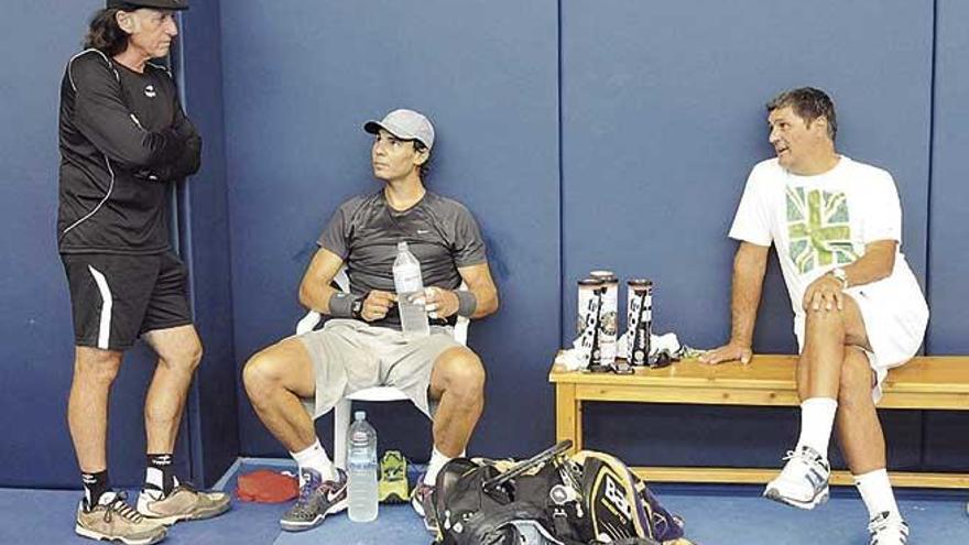 Vilas y Nadal, cuando el argentino visitÃ³ al mallorquÃ­n en un entrenamiento en 2013.