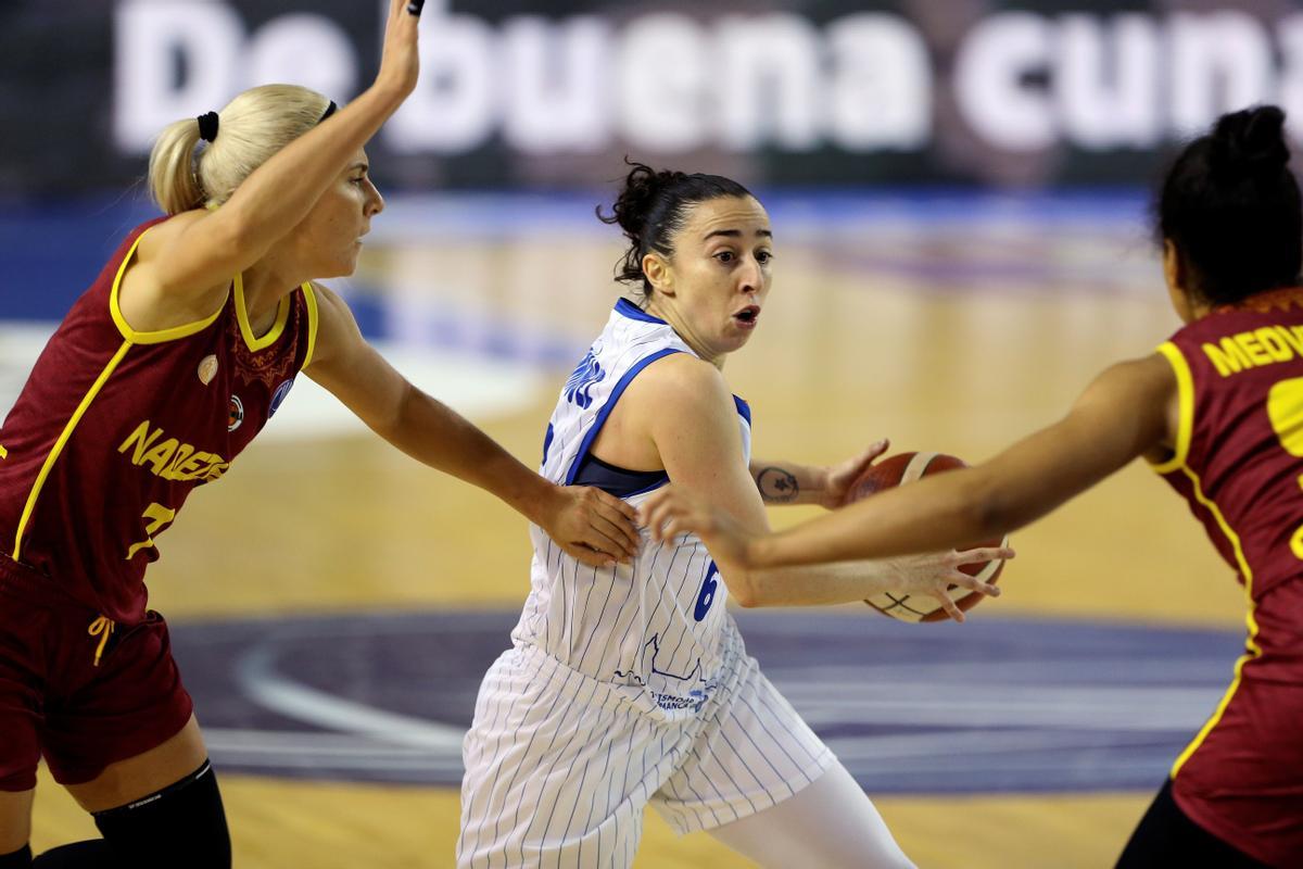 Silvia Domínguez, en acción, en un reciente partido de EuroligaB