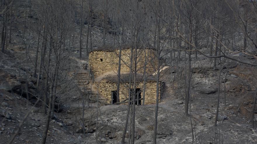 El foc envolta de cendra les tines de la Vall del Flequer