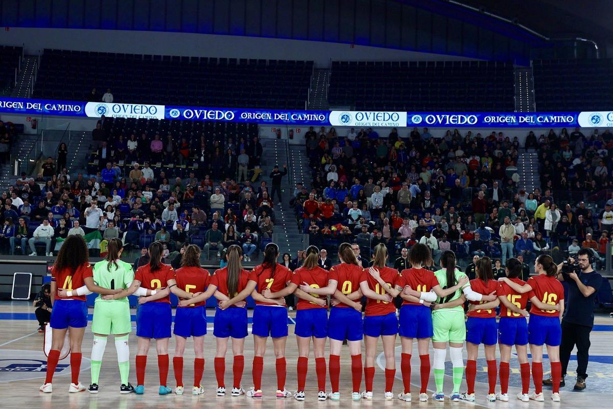La selección española femenina sub-23 de fútbol sala, en Oviedo La selección española femenina sub-23 de fútbol sala, en Oviedo