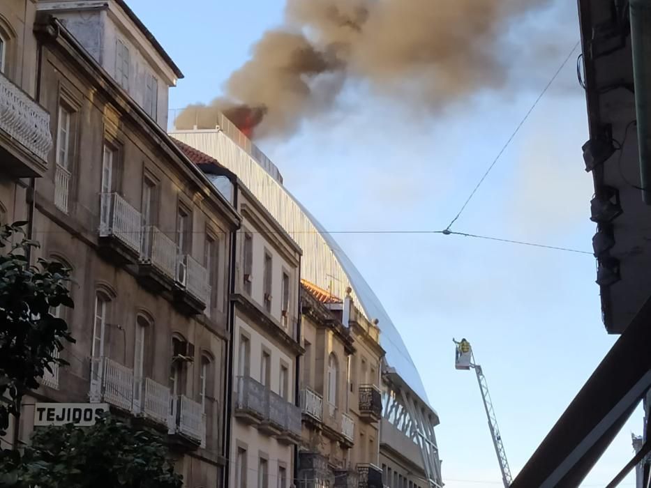 Arde la cúpula de la sede del Celta