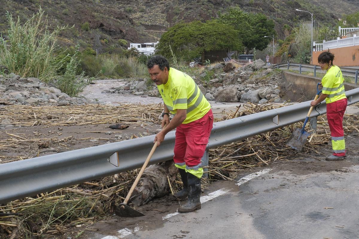 El impacto de la borrasca Therese en Mogán (Gran Canaria, 20/03/2026)