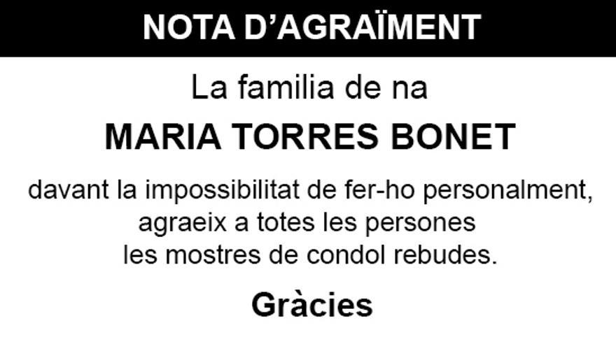 Nota María Torres Bonet