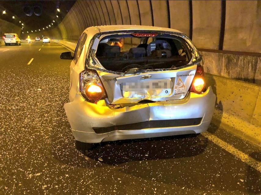 Accidente múltiple en el túnel de Julio Luengo