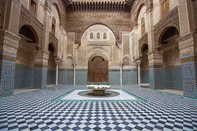 Patio interior de la Mezquita de Fez