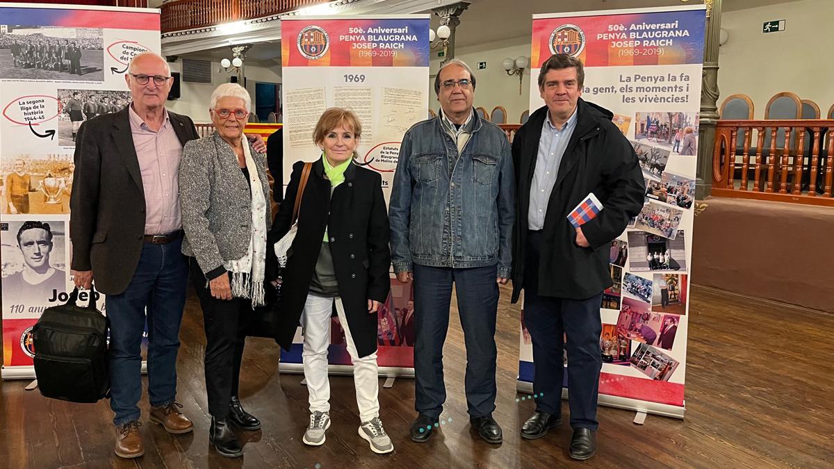 Pere y Maria Lluïsa Raich, Mari Ayala, Albert Franco y Frederic Porta, este domingo en el Foment Cultural i Artístic de Molins de Rei