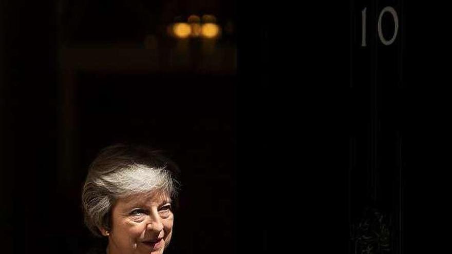 Theresa May, en el número 10 de Downing Street.