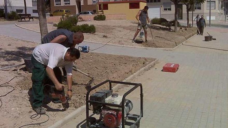 Imagen de los trabajos en el parque de La República.