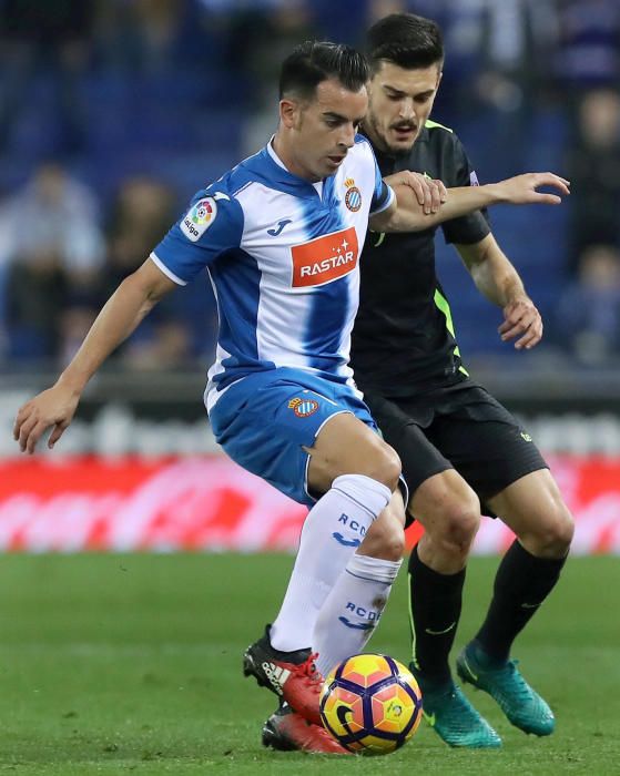 El partido entre el Espanyol y el Sporting, en imágenes