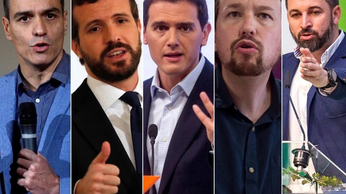 Los líderes de los principales partidos políticos con representación parlamentaria