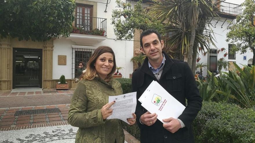 Victoria Morales y Miguel Díaz, durante la rueda de prensa.