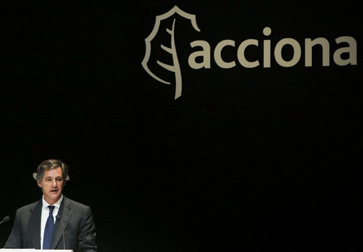 El president d’Acciona, José Manuel Entrecanales, durant una junta general del grup.