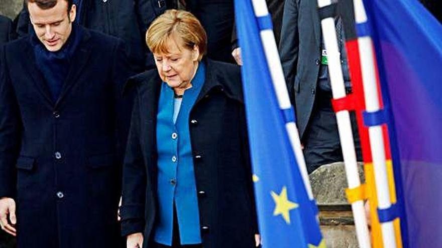 Merkel i Macron, després de la seva reunió per definir la relació bilateral