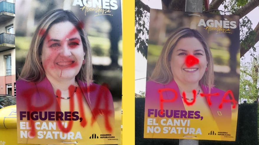L&#039;alcaldessa de Figueres denuncia per violència masclista insults i amenaces dibuixats als seus cartells electorals