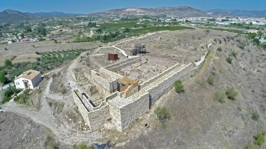 Vista aérea del  yacimiento de Begastri.