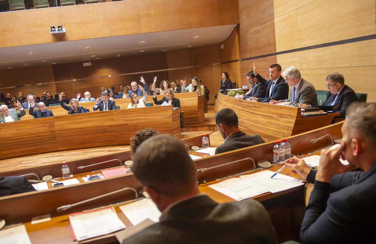 Votación en el pleno de este martes.