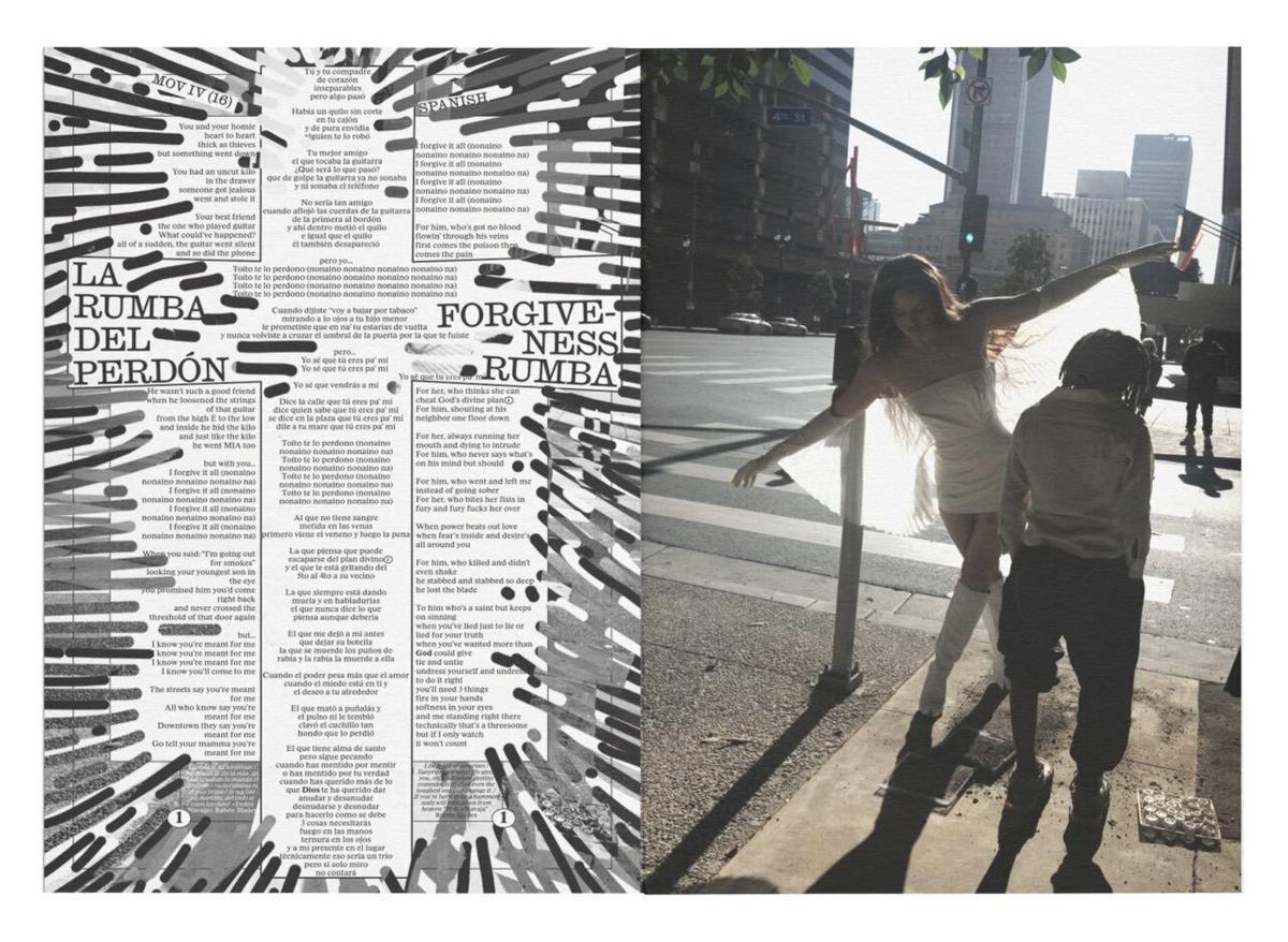 Una página del fanzine del 'Lux Tour'.
