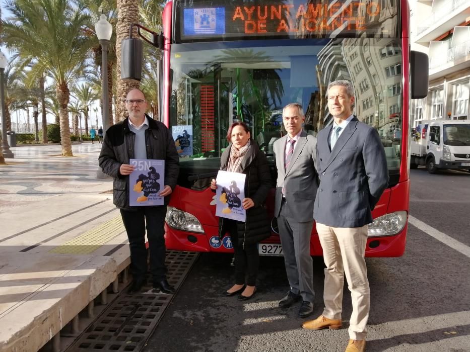 Autobuses contra la violencia machista en Alicante