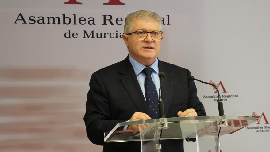 El portavoz del Grupo Parlamentario Socialista y secretario general del PSOE de la Región de Murcia, Pepe Vélez