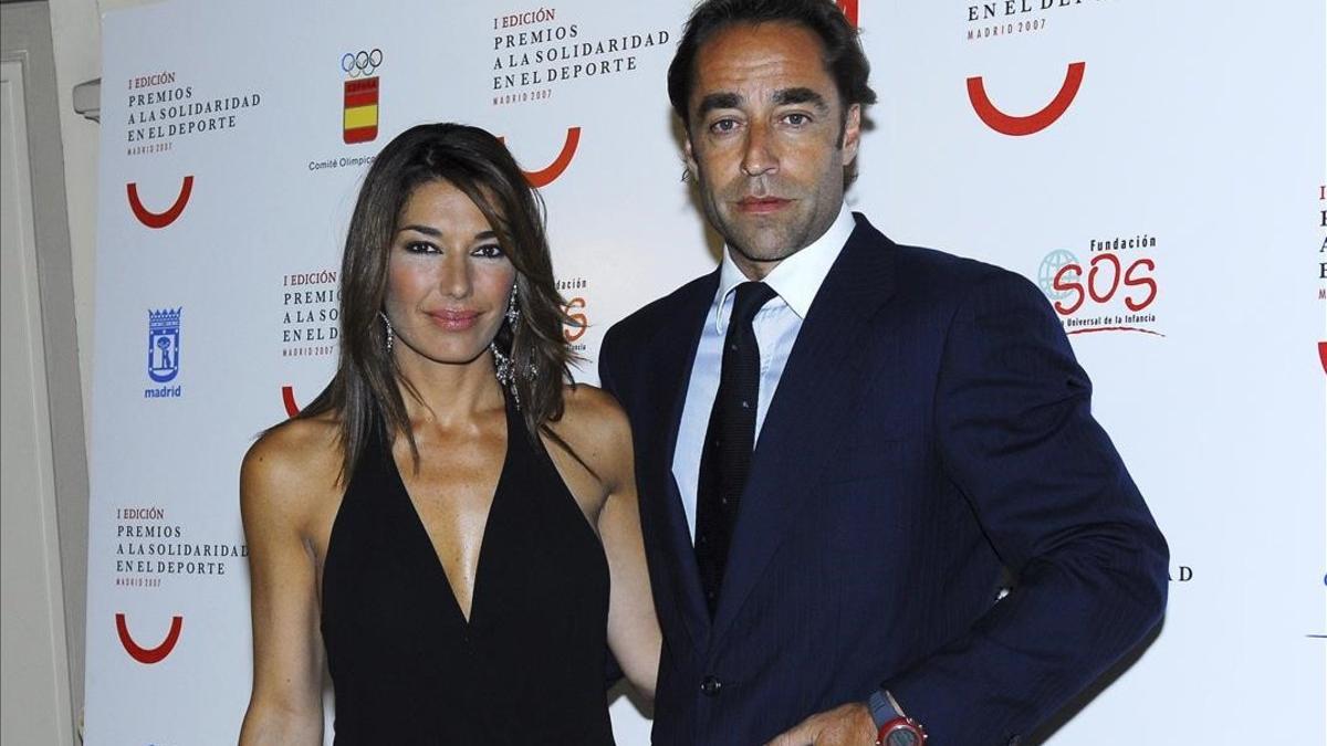 Raquel Revuelta junto a su exmarido, Miguel Ángel Jiménez, en una imagen del 2007.