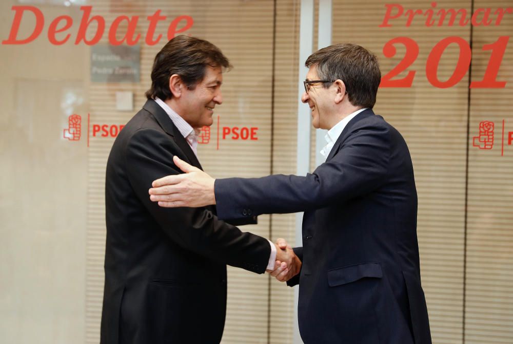 El debate entre los candidatos del PSOE, en imágenes