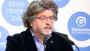 Antoni Castellà, portavoz de Demòcrates de Catalunya, en rueda de prensa.