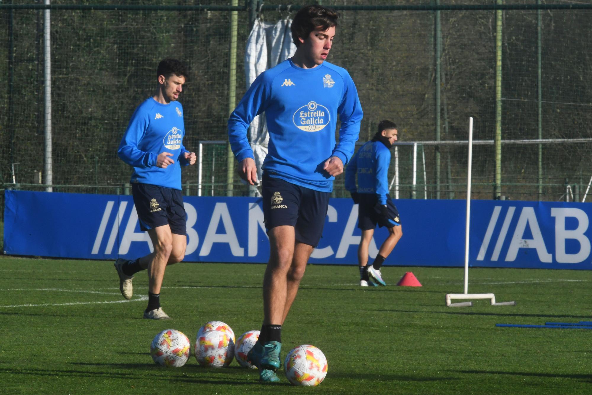 Entrenamiento del Deportivo en Abegondo