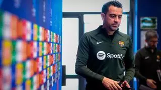 La excitación de Xavi antes de medirse al PSG