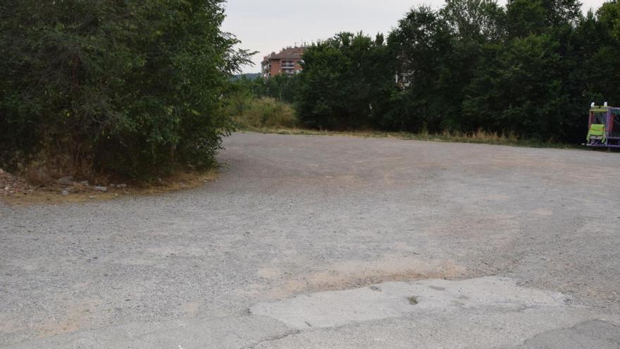 Terrenys de la Rasa dels Molins on es projecta fer l&#039;estació d&#039;autobusos de Berga