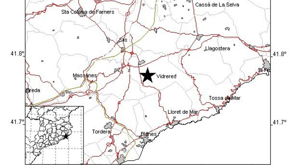 Lugar del terremoto registrado este viernes