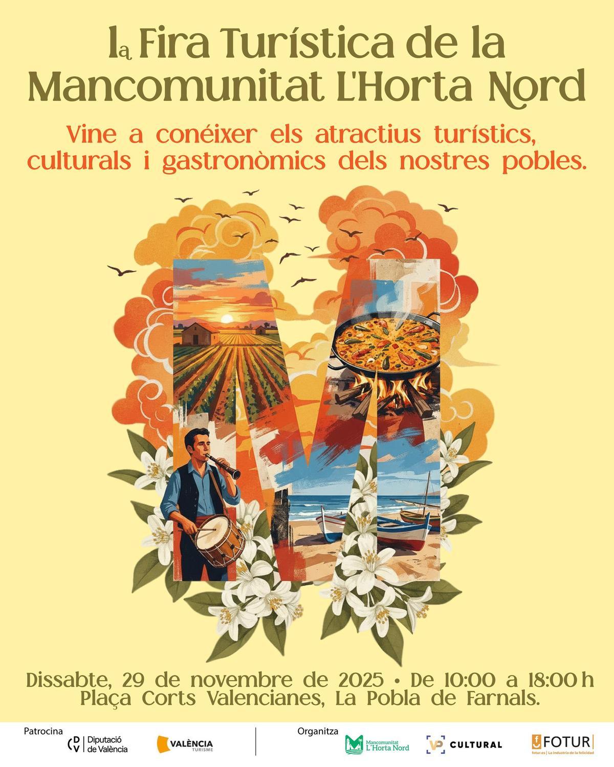 Cartel Fira de la Mancomunitat Turisme de l'Horta Nord.