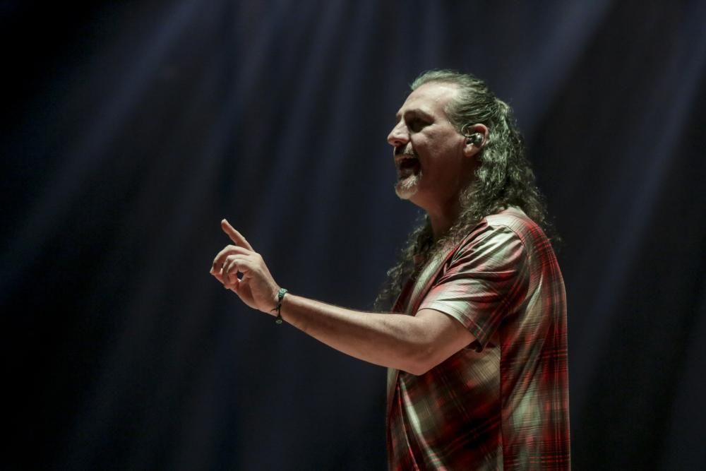 "Camela", durante su actuación de ayer en el Auditorio.