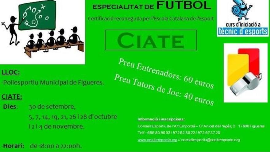 El Consell Esportiu organitza un curs d&#039;iniciació a tècnic esportiu