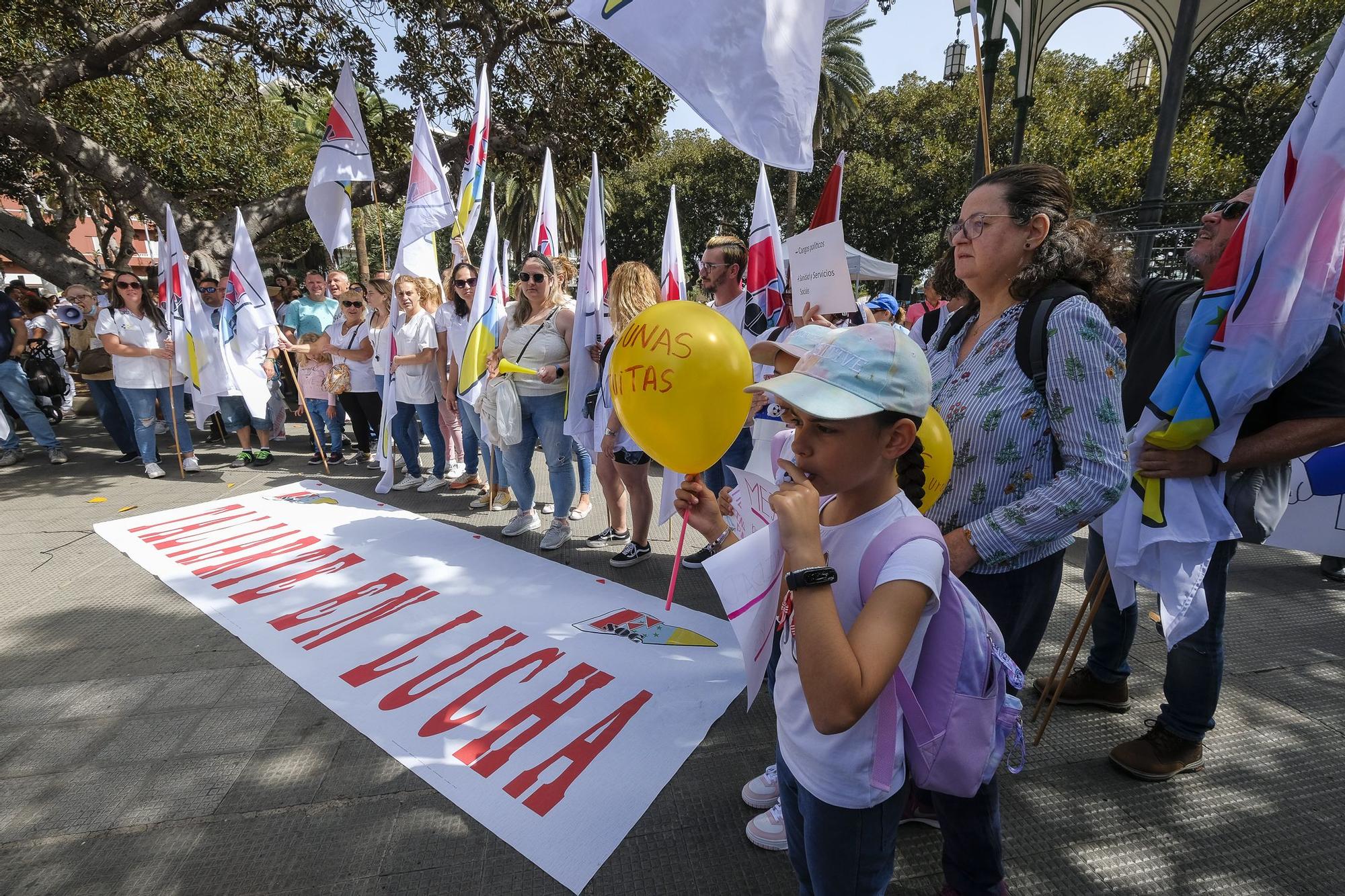 Manifestación en Gran Canaria en defensa de la sanidad pública