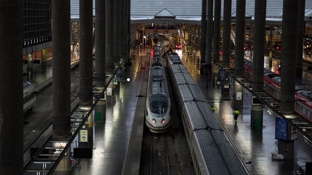 Trenes en la estación de Puerta de Atocha-Almudena Grandes de Madrid.