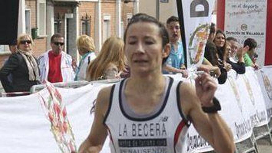 María Díez, entrando en la meta segunda.