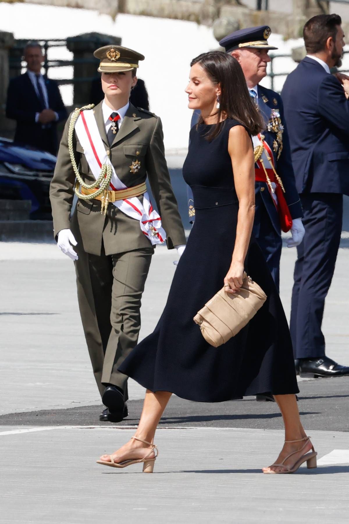 El look de la reina Letizia para un acto militar en Marín (Pontevedra)