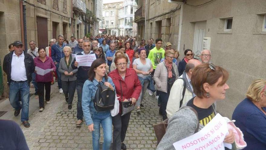 Manifestación en septiembre en señal de apoyo a las trabajadoras despedidas. // Noé Parga