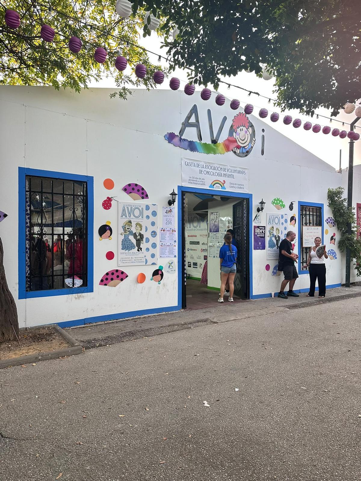 La Caseta AVOI en la Feria de Málaga de 2025.