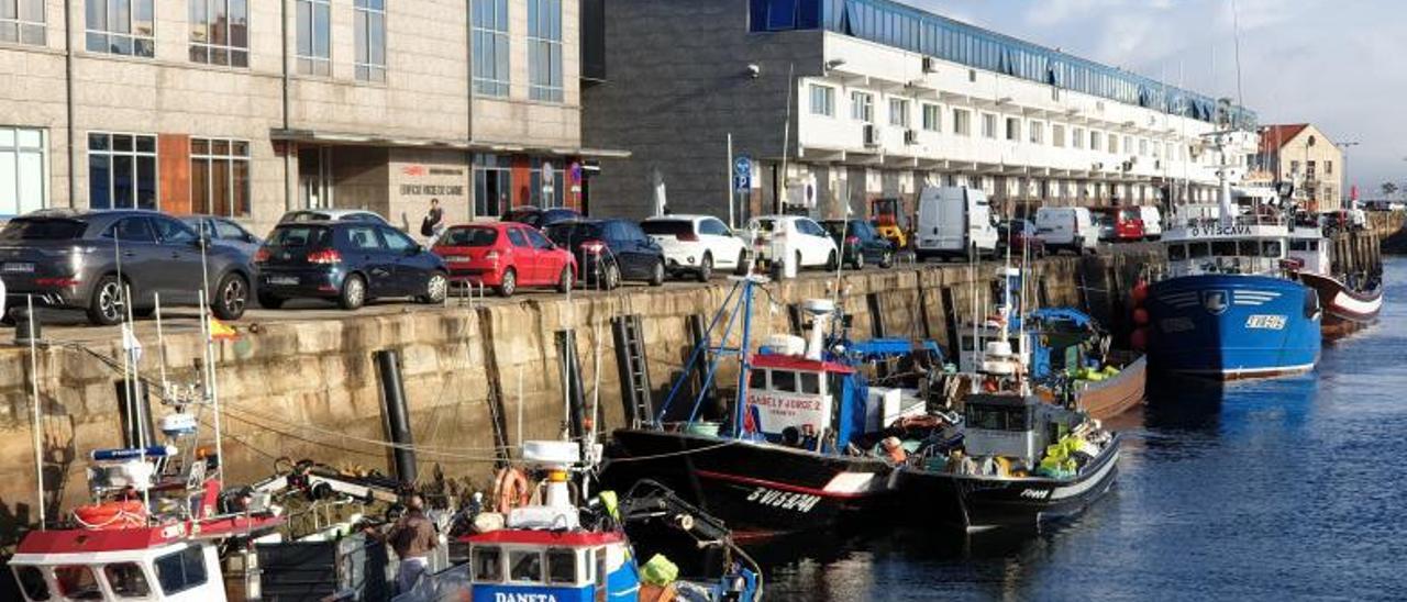 La flota del cerco amarrada en el puerto del Berbés. |   // MARTA G. BREA