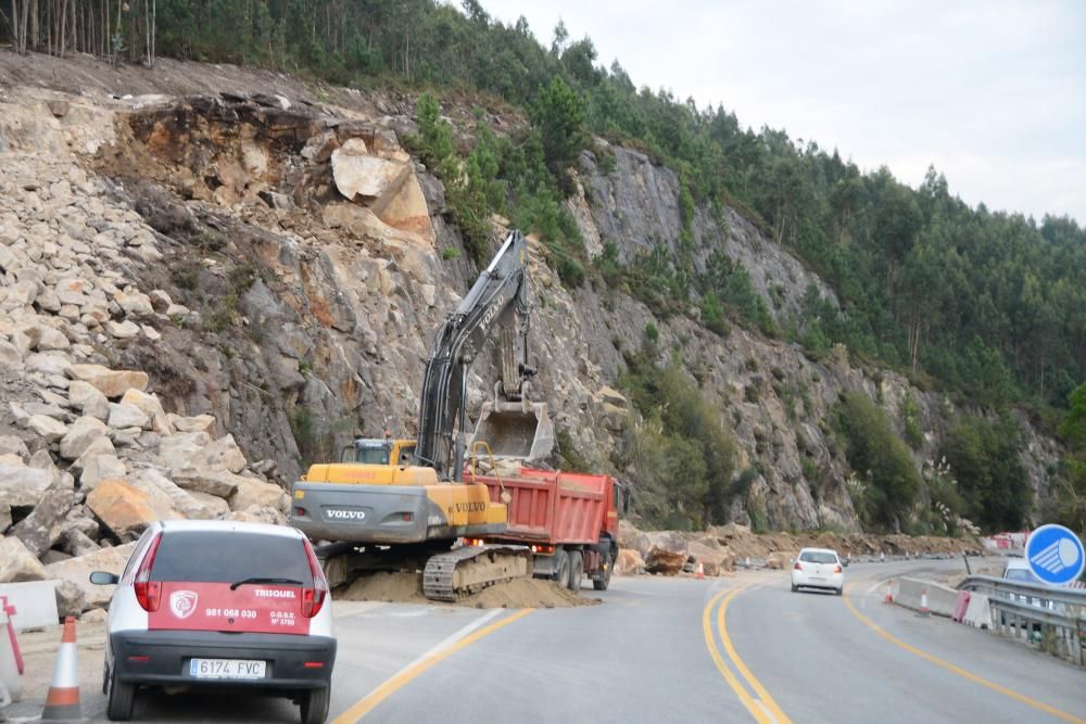 Obras de ampliación en el Corredor do Morrazo