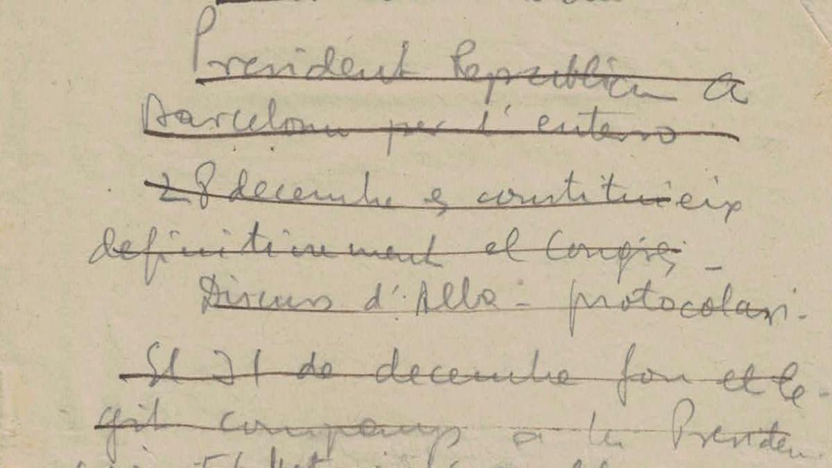 Notes manuscrites de Josep Pla d&#039;&#039;Història de la Segona República Espanyola&#039;